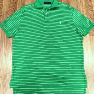 POLO RALPH LAUREN REGULAR FIT 100% COTTON SMOOTH KNIT SHIRT GREEN LARGE, L